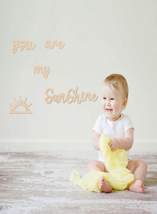 KOYILTD You are My Sunshine Room Decoration Boho Nursery Decoration Wooden Wall Hanging Art Sunshine Nursery Decor Boho Wall Art for Home Office Nursery Playroom (Relaxing) - Image 2